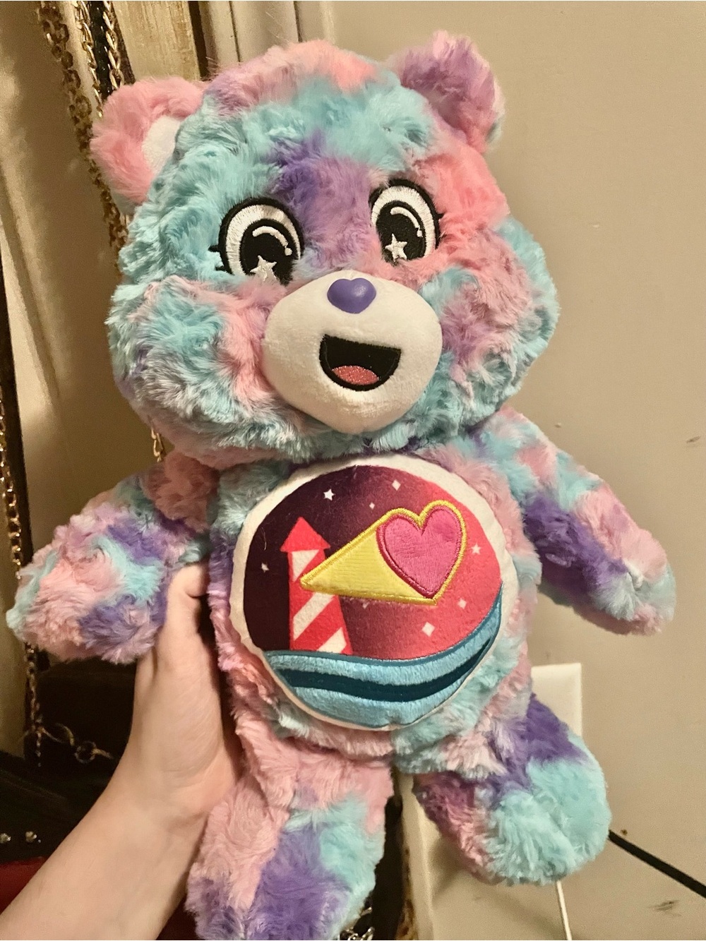 Authentic care bear Plush Fantasy Heart Lighthouse Bear - Pastel Multicolor